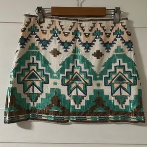 Sequin mini skirt, size small